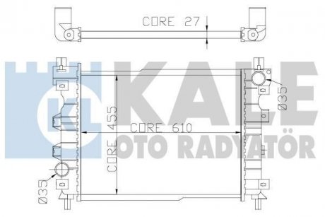 Радіатор охолодження Freelander 1.8/2.5 98- KALE 350800