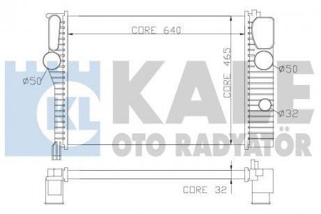 Радіатор охолодження W211 E200/500 02- KALE 351900