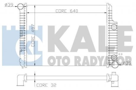 Радиатор охлаждения W210 2.0/2.3 95- KALE 352000