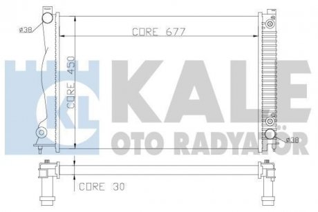 Радіатор охолодження Audi A6 2.4/3.2 04- KALE 353200 (фото 1)