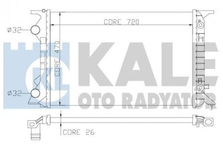 Радіатор охолодження A4/5/6, Q5 2.0 09-, PORSCHE KALE 353400 (фото 1)