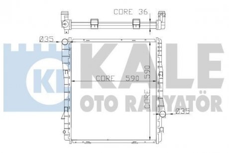 Радіатор охолодження X5 E53 3.0d/4.4/4.8 KALE 354200 (фото 1)