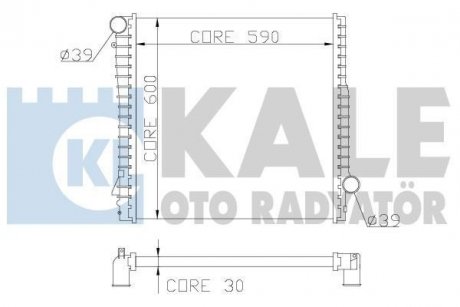 Радіатор охолодження X5 E53 3.0d/3.0i KALE 354300