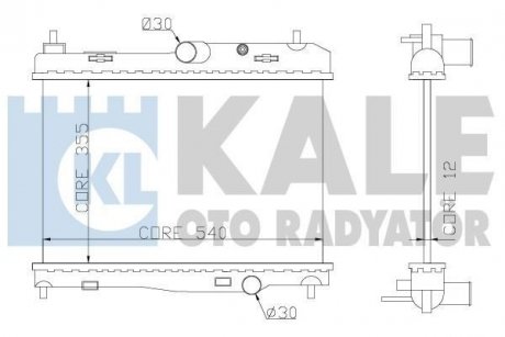 Радіатор охолодження B-Max,Fiesta VI 1.25/1.4 08- KALE 356100