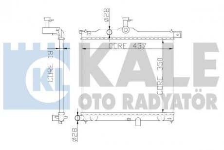 Радиатор охлаждения i10 1.1/1.1CRDi 08- KALE 358300 (фото 1)