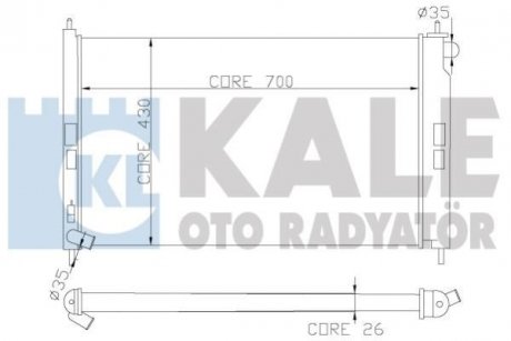 Радиатор охлаждения ASX,Lancer VIII,Outlander II,Citroen,Peugeot 1.8 DI-D/3.0 KALE 362100