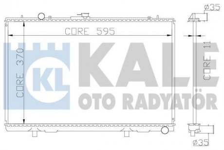 Радіатор охолодження L200 2.5D 96- KALE 362200 (фото 1)