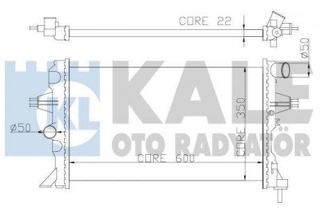 Радіатор охолодження Astra G,Zafira 1.4/2.2 KALE 363500