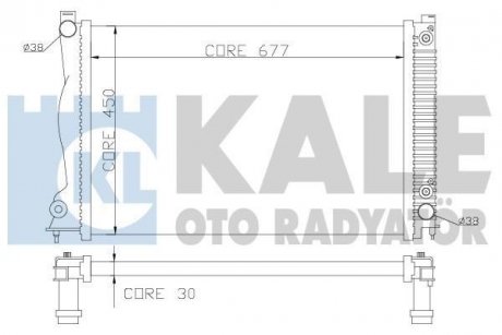 Радиатор охлаждения Citroen C1, Peugeot 107, Toyota Aygo OTO RADYA KALE 364600