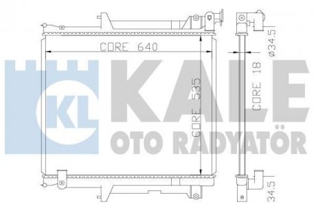 Радиатор охлаждения L200 2.5 DI-D 05- KALE 370400