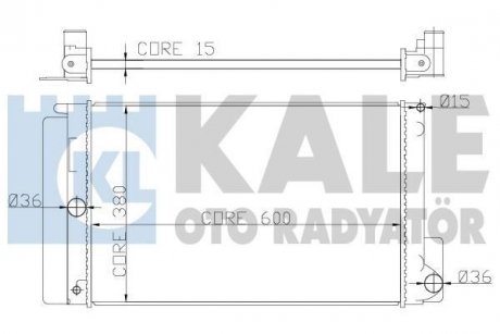 Радіатор охолодження Auris 07-,Avensis 1.8/2.0 08-,Corolla E15/18 1.3/1.6 07- KALE 372000 (фото 1)