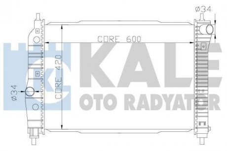 Радіатор охолодження Aveo 1.4/1.5 03- (акпп) KALE 372300