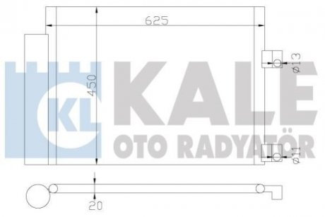 Радіатор кондиціонера C8,Jumpy,Fiat Ulysse,Peugeot 807,Expert 02- KALE 377300