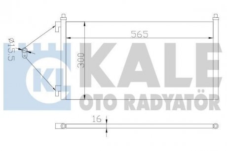 Радіатор кондиціонера Doblo,Punto 1.2/1.3JTD/1.9JTD 99- KALE 378200 (фото 1)