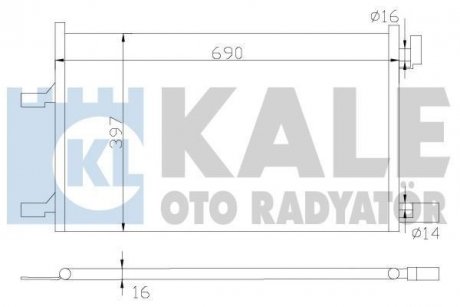 Радіатор кондиціонера Astra J,Insignia A,Zafira Tourer,Chevrolet Cruze KALE 385300