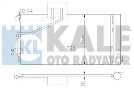 Радіатор кондиціонера W203 00- KALE 387800