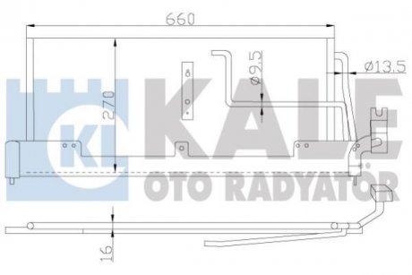 Радиатор кондиционера Combo,Corsa B KALE 388800 (фото 1)