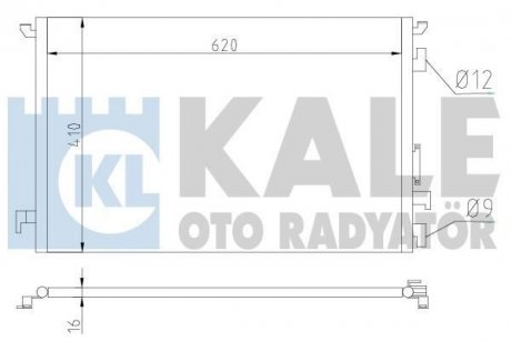 Радіатор кондиціонера Signum,Vectra C 1.6/3.2 02- KALE 389000 (фото 1)