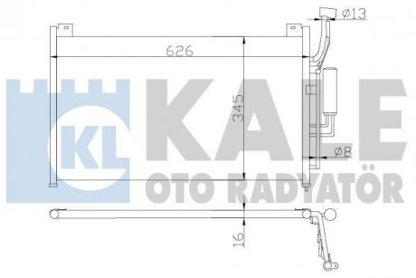 Радіатор кондиціонера Mazda 2 07- KALE 392300 (фото 1)