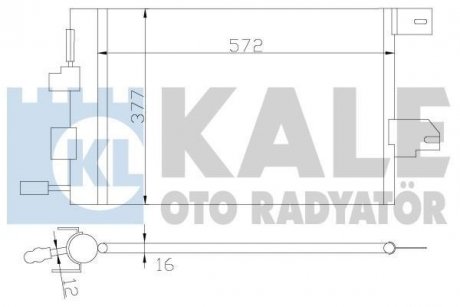 Радіатор кондиціонера Astra G,Zafira A KALE 393300