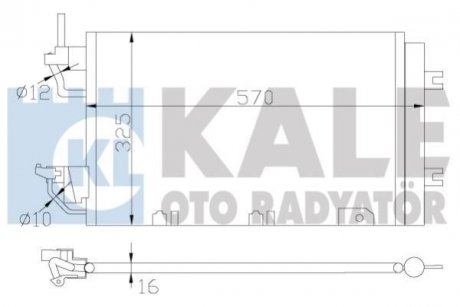 Радіатор кондиціонера Astra H, Zafira B KALE 393500