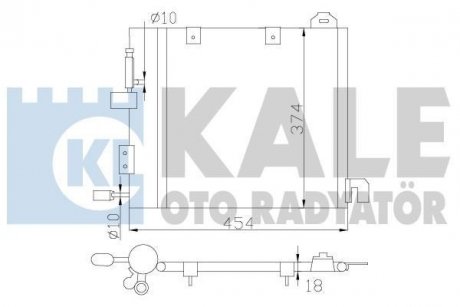 Радіатор кондиціонера Astra G, Zafira A KALE 393800