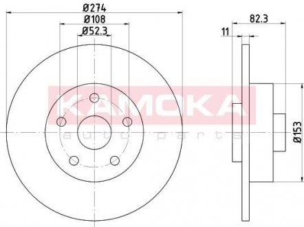 Диск тормозной KAMOKA 1031133