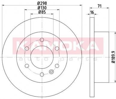 Гальмівний диск KAMOKA 103121 (фото 1)