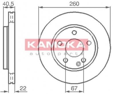 Тормозной диск KAMOKA 1032070