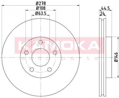 Гальмiвнi диски KAMOKA 103245