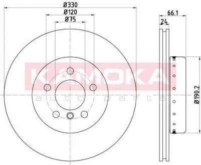 Гальмiвнi диски BMW 5 (F10/F11) 10- KAMOKA 103251 (фото 1)