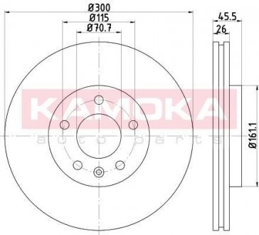 Гальмiвнi диски CHEVROLET CRUZE 09-/OPEL ASTRA J 09-/ZAFIRA 11- KAMOKA 103265