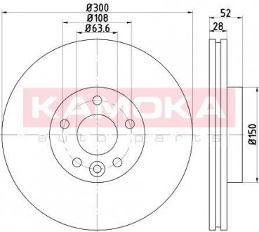 Гальмiвнi диски FORD MONDEO IV 07- KAMOKA 103292