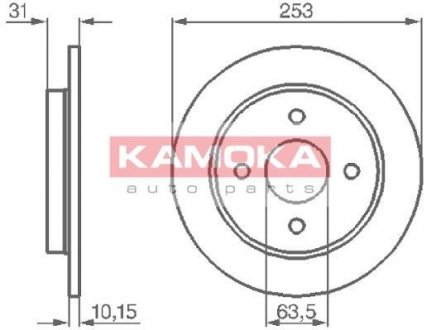 Гальмівний диск KAMOKA 103562