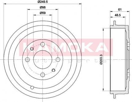 Тормозной барабан KAMOKA 104004