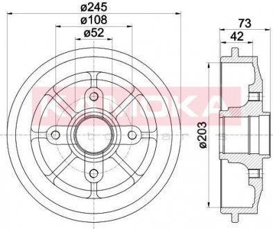 Тормозной барабан KAMOKA 104049