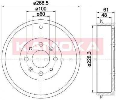 Тормозной барабан KAMOKA 104060