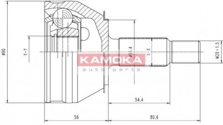 Шарнірний набір, привідний вал KAMOKA 6190