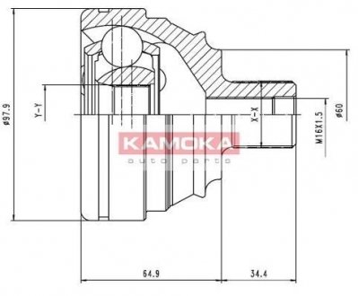 Шарнирный набор, приводной вал KAMOKA 6426