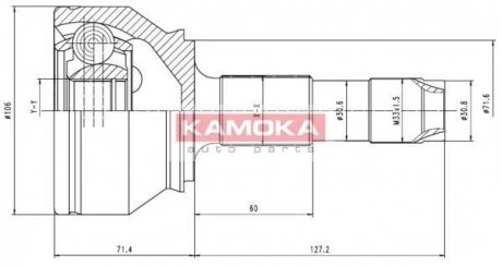 Шарнирный набор, приводной вал KAMOKA 6501