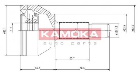 Шарнірний набір, привідний вал KAMOKA 7092