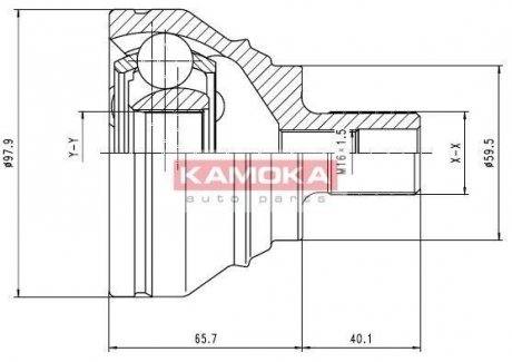 Шарнирный набор, приводной вал KAMOKA 7274