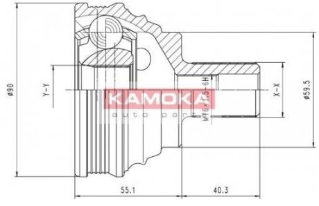 Шарнирный набор, приводной вал KAMOKA 7338