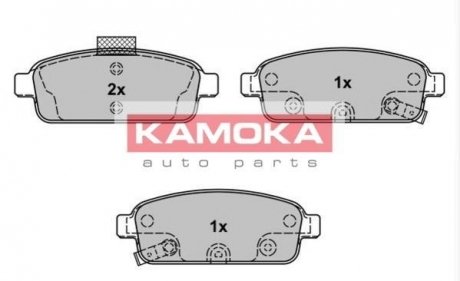 Гальмівні колодки, дискове гальмо (набір) KAMOKA JQ101147