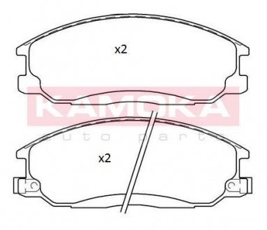 Тормозные колодки, дисковый тормоз (набор) KAMOKA JQ101163