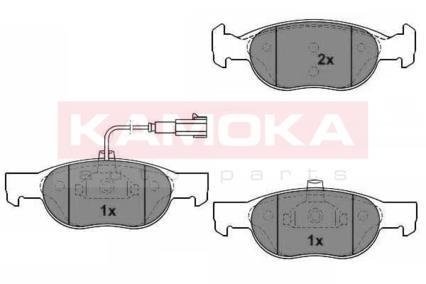 Тормозные колодки, дисковый тормоз (набор) KAMOKA JQ1012080