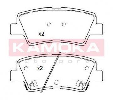 Комплект гальмівних колодок задній KAMOKA JQ101268