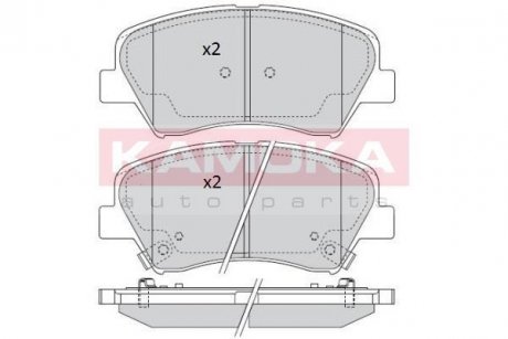 Гальмiвнi колодки дисковi HYUNDAI ELANTRA 11-/VELOSTAR 11- KAMOKA JQ101270 (фото 1)