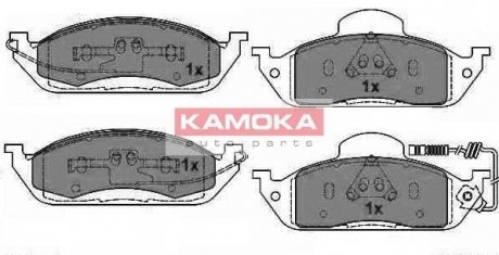 Тормозные колодки, дисковый тормоз (набор) KAMOKA JQ1012800