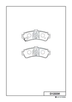 Гальмівні колодки, дискове гальмо (набір) MK KASHIYAMA D1205M